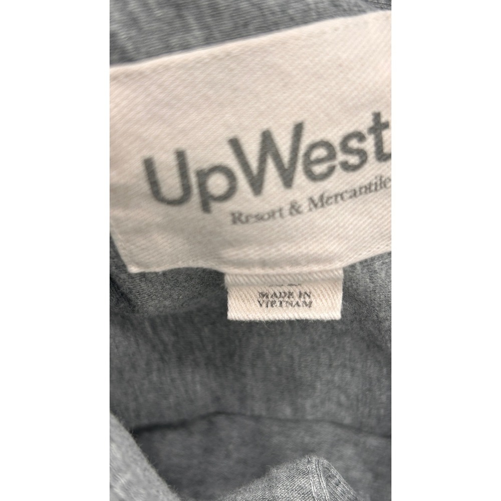 UpWest Mens XL Gray Knit Button Down Shirt Soft Casual Resort Coastal Minimalist - Picture 7 of 10
